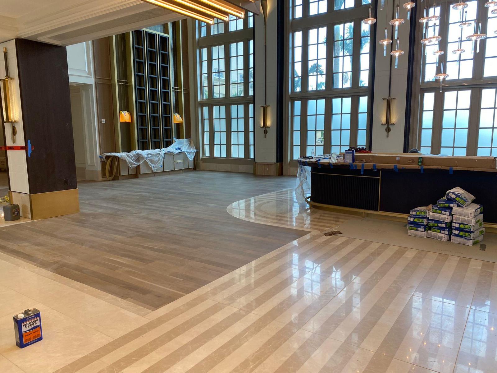 Modern luxury vinyl flooring installation in a Central Florida home